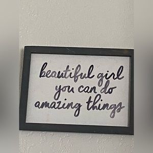 Dark gray and white BEAUTIFUL GIRL